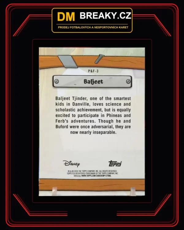 2026 Topps Disney neon - Baljeet Tjinder