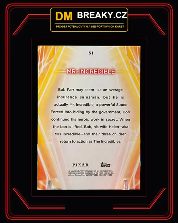 2026 Topps Disney neon - Mr.Incredible