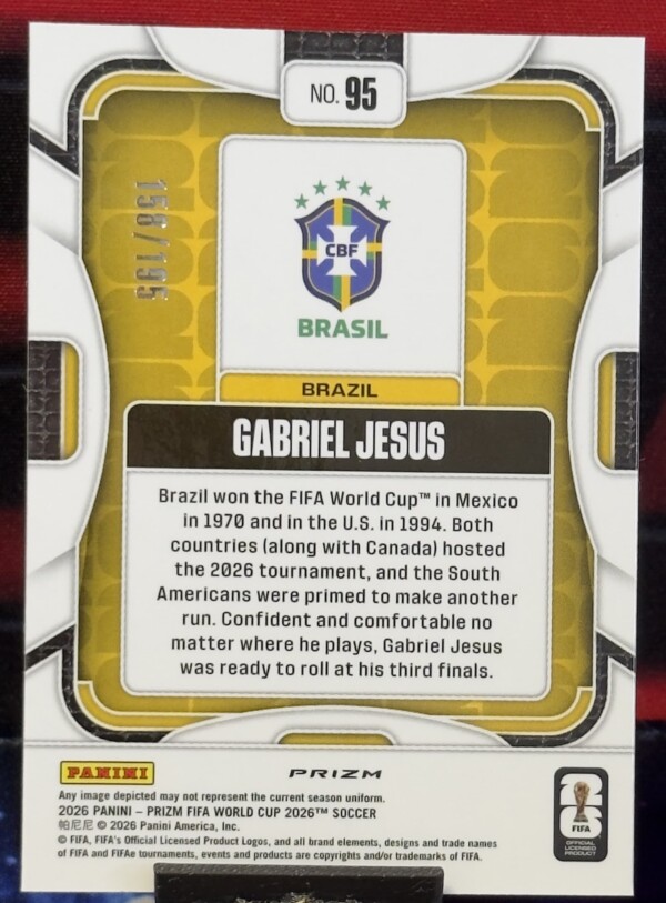 2026 Prizm FIFA World Cup - Gabriel Jesus