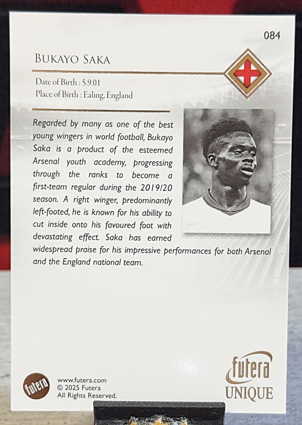 2025 Futera Unique - Bukayo Saka