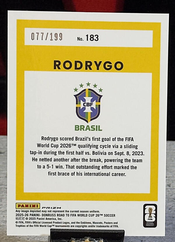 25/26 Panini donruss road to fifa - Rodrygo