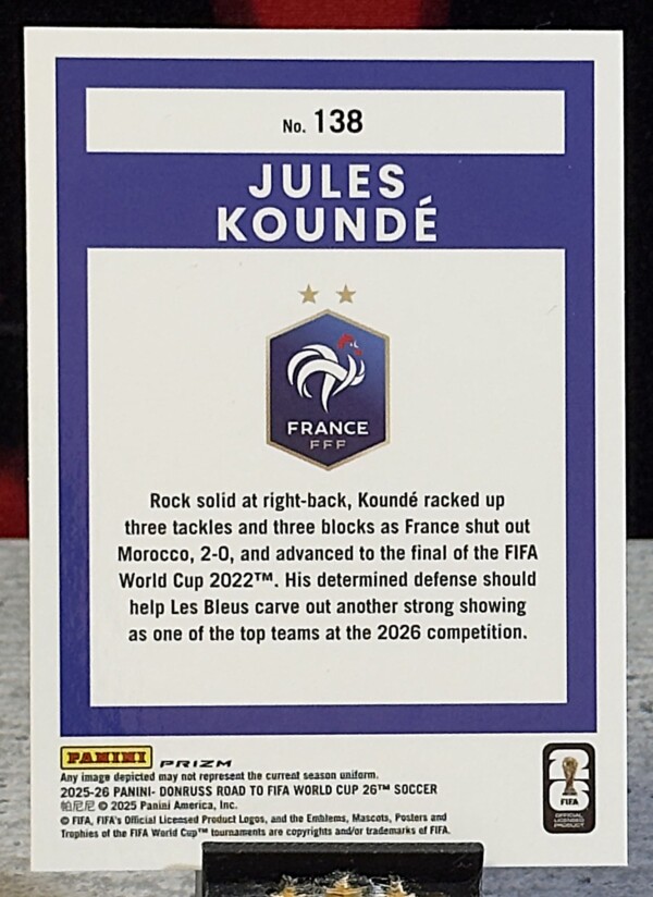 25/26 Panini donruss road to fifa - Jules Koundé