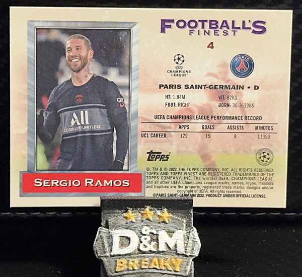 21/22 Topps Finest UEFA - Sergio Ramos