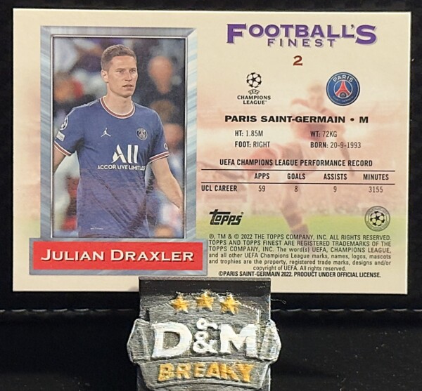21/22 Topps Finest UEFA - Julian Draxler