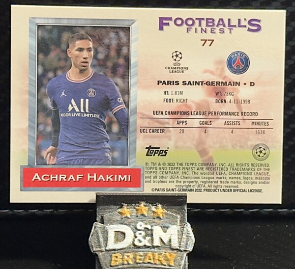 21/22 Topps Finest UEFA - Achraf Hakimi