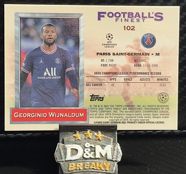 IMG_4780 21/22 Topps Finest UEFA - Georginio Wijnaldum