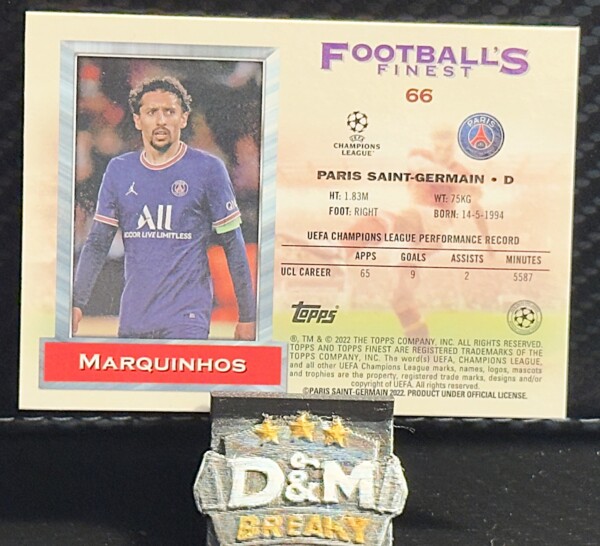 21/22 Topps Finest UEFA - Marquinhos