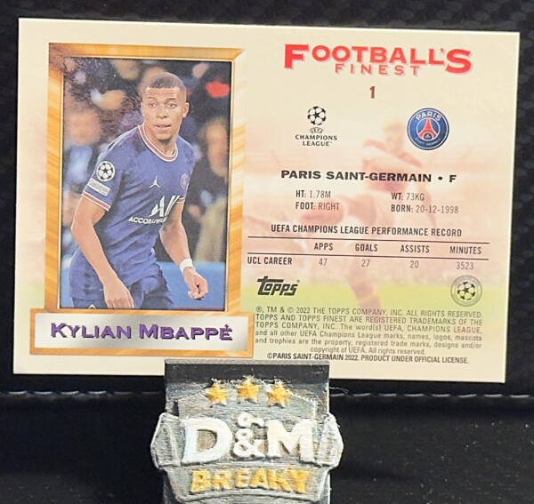 21/22 Topps Finest UEFA - Kylian Mbappé