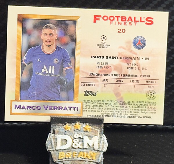 21/22 Topps Finest UEFA - Marco Verratti