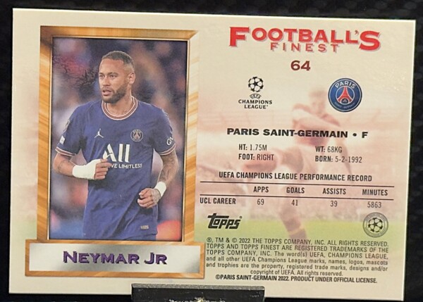 21/22 Topps Finest UEFA - Neymar jr.