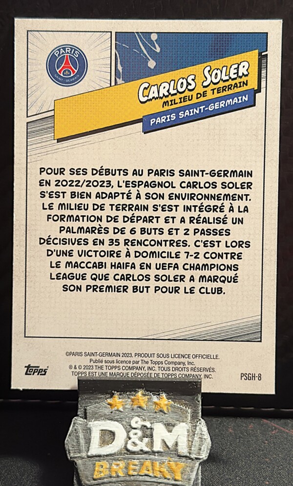 2023 Topps Paris Saint-Germain - Carlos Soler