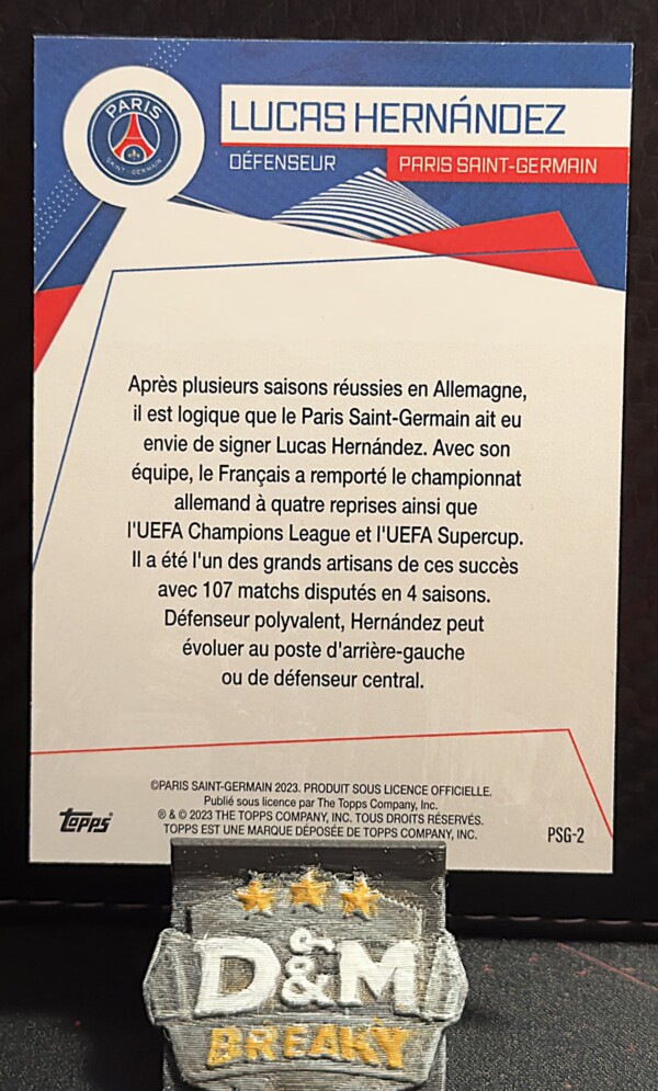 2023 Topps Paris Saint-Germain - Lucas Hernández