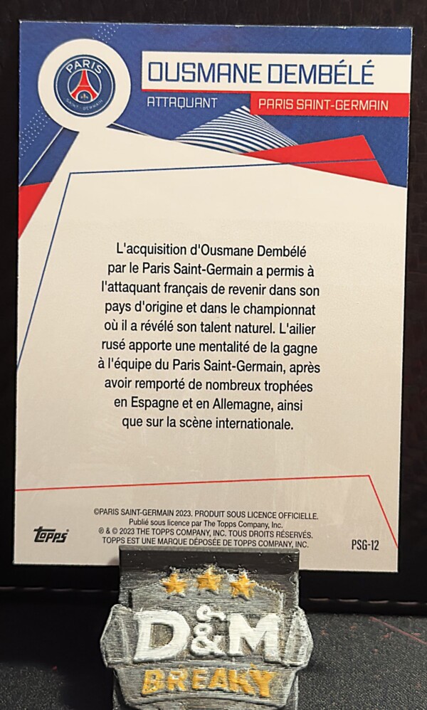 2023 Topps Paris Saint-Germain - Ousmane Dembélé