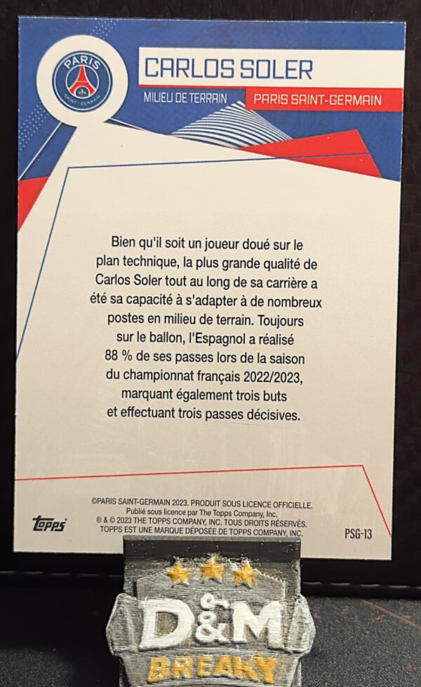 2023 Topps Paris Saint-Germain - Carlos Soler