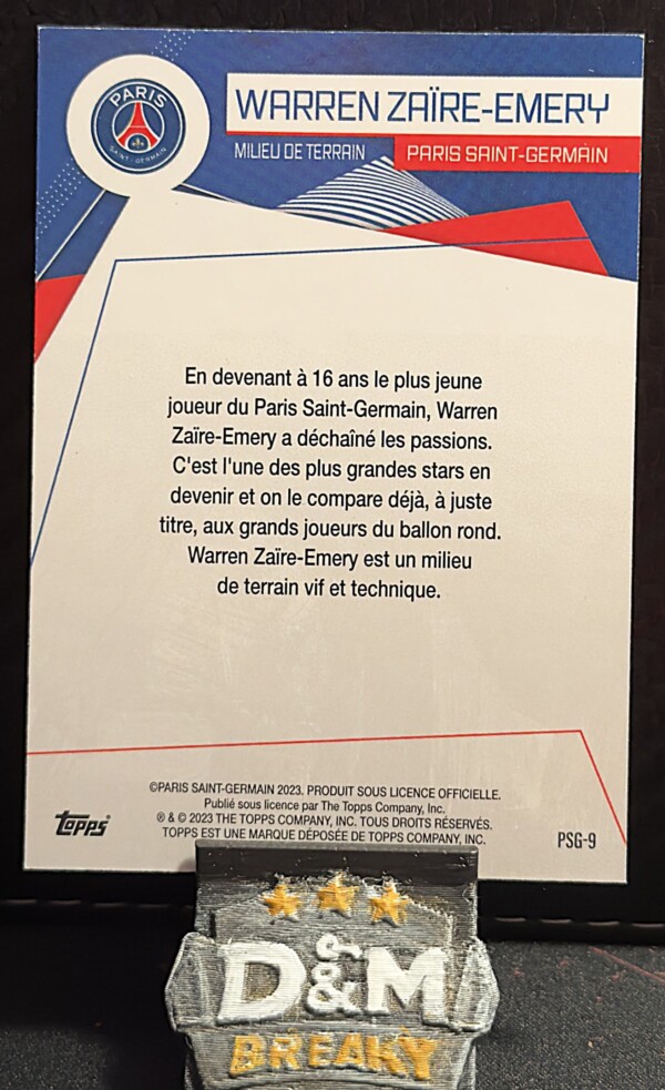 2023 Topps Paris Saint-Germain - Warren Zaire Emery