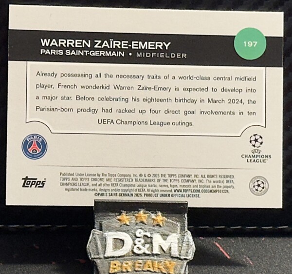 24/25 Topps Chrome UEFA - Warren Zaire Emery