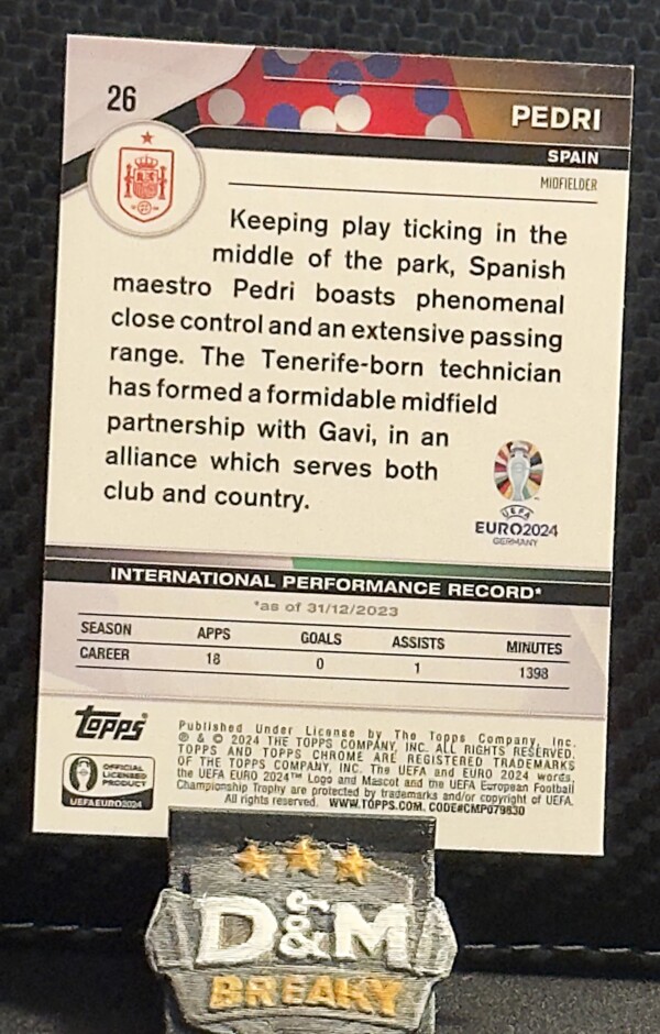 2024 Topps Chrome UEFA EURO - Pedri