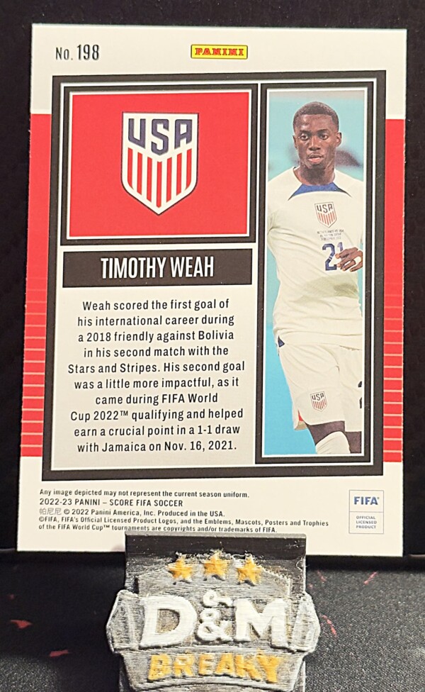 22/23 Panini score fifa - Timothy Weah