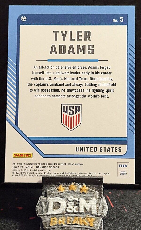 24/25 Panini donruss soccer - Tyler Adams