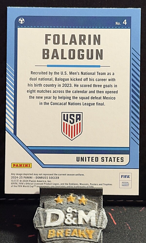 24/25 Panini donruss soccer - Folarin Balogun