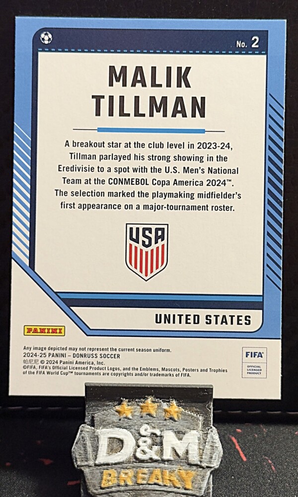24/25 Panini donruss soccer - Malik Tillman