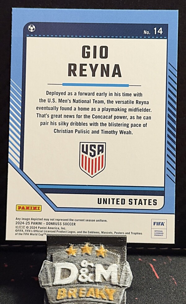 24/25 Panini donruss soccer - Gio Reyna
