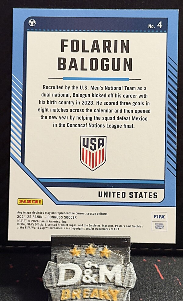 24-2025 Panini donruss soccer - Folarin Balogun