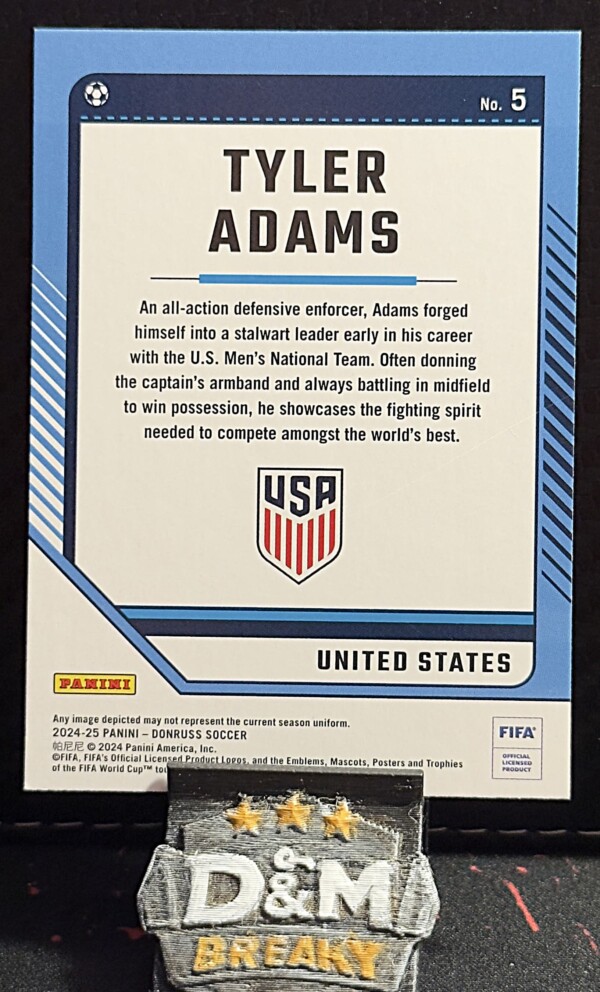 24/25 Panini donruss soccer - Tyler Adams
