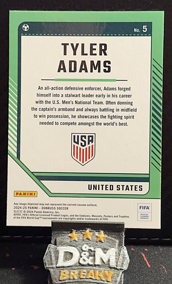 24-2025 Panini donruss soccer - Tyler Adams