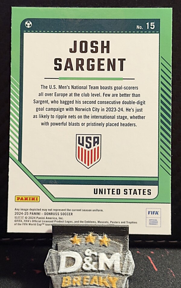 24/25 Panini donruss soccer - Josh Sargent
