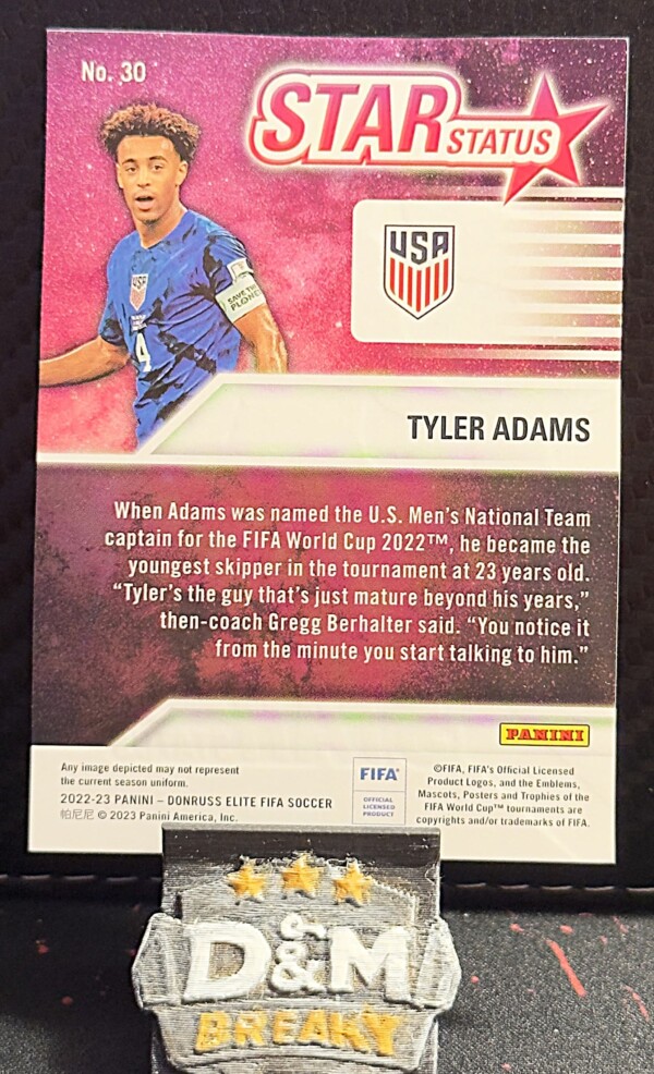 22/23 Panini donruss elite - Tyler Adams