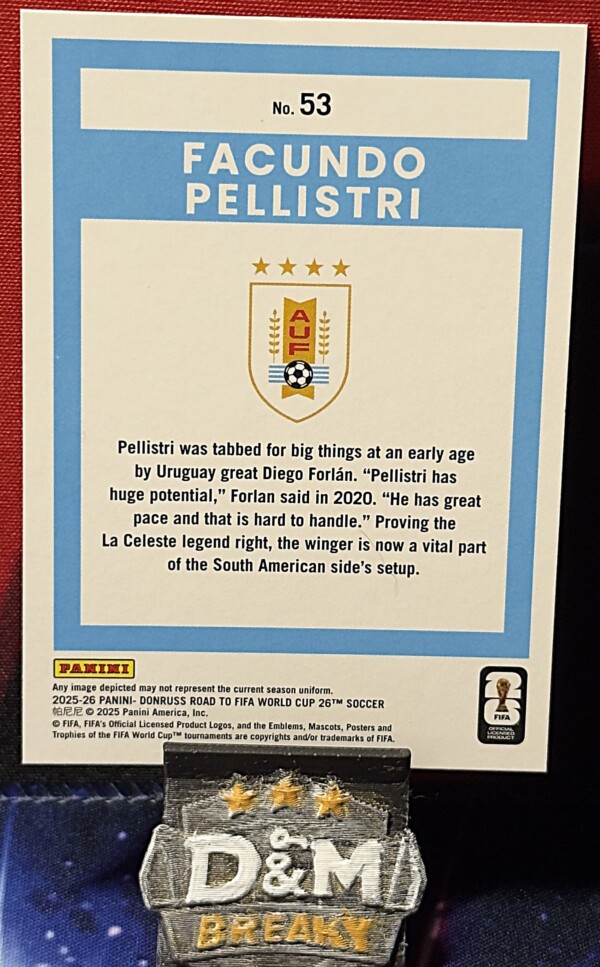 25/26 Panini donruss road to fifa - Facundo Pellistri