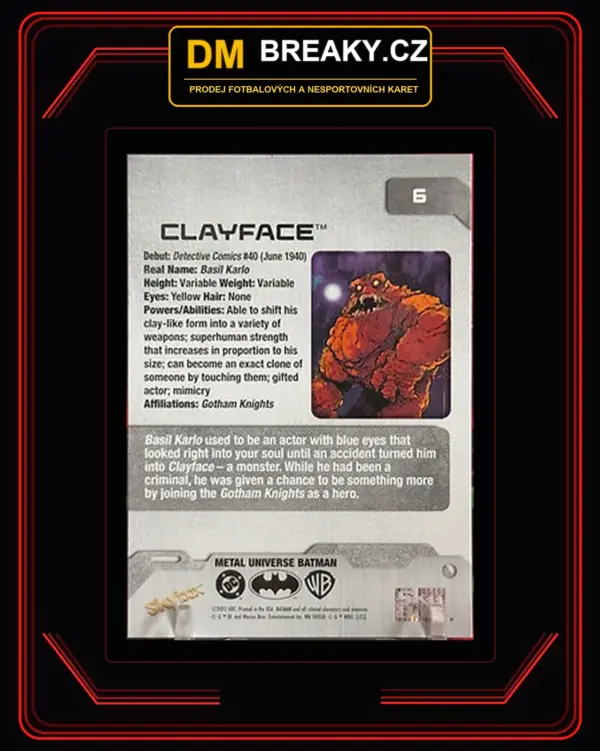 2025 Skybox metal universe - Clayface