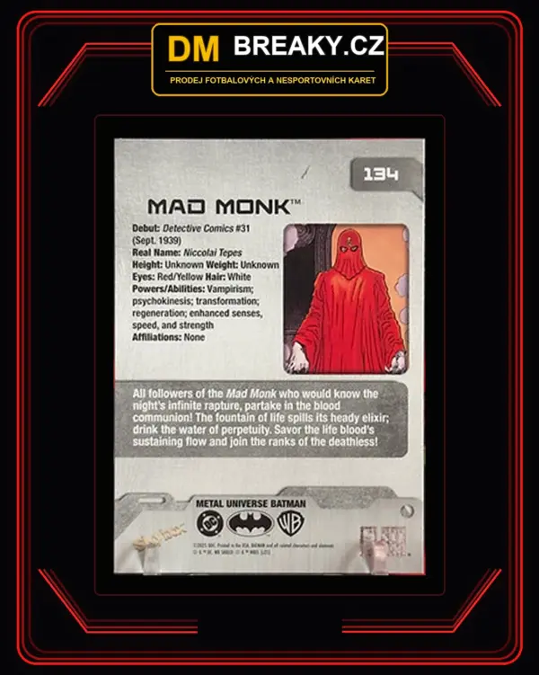 2025 Skybox metal universe - Mad Monk