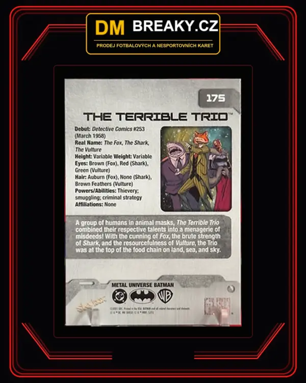 2025 Skybox metal universe - The Terrible Trio