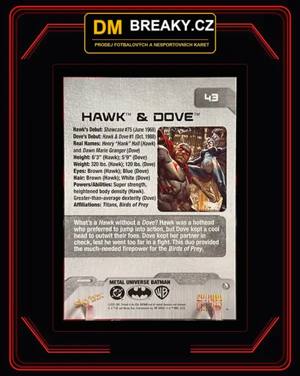 2025 Skybox metal universe - Hawk&Dove