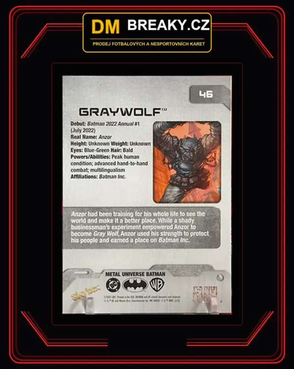2025 Skybox metal universe - Graywolf