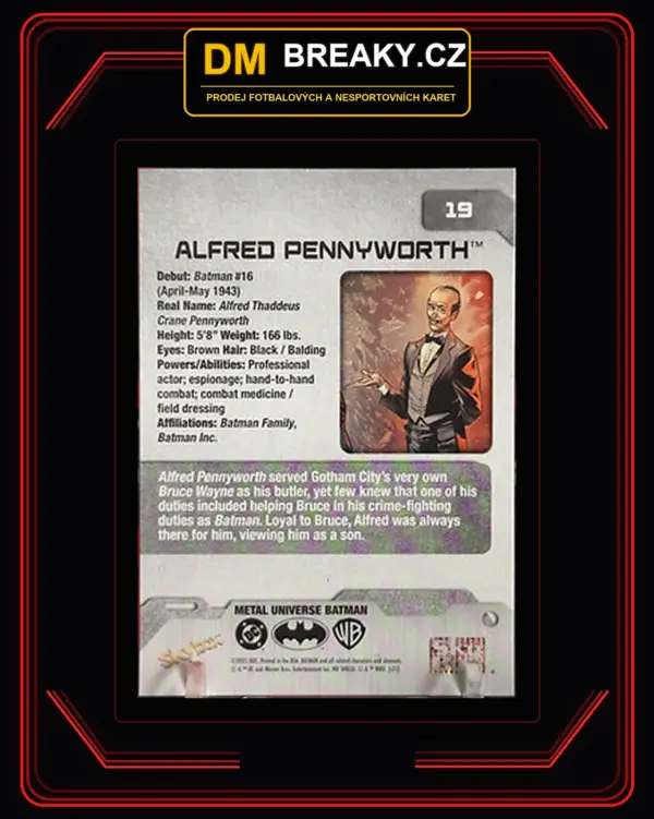 2025 Skybox metal universe - Alfred Pennyworth