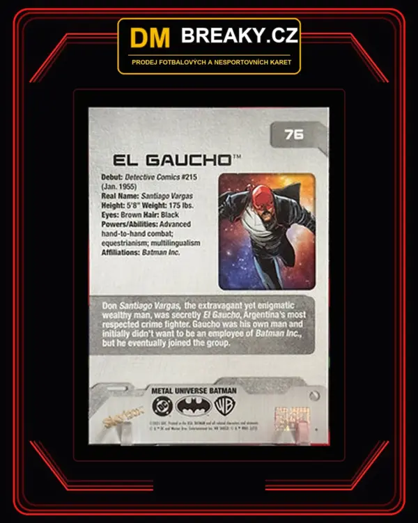 2025 Skybox metal universe - EL Gaucho
