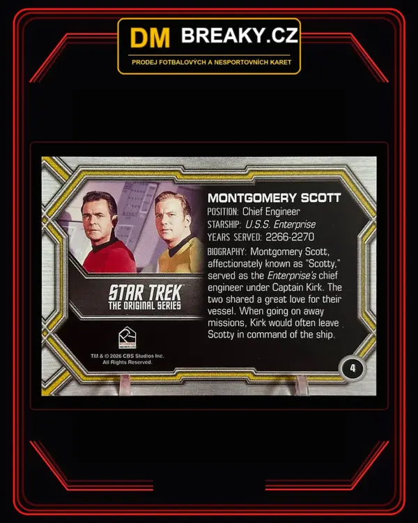 2026 Rittenhouse Star Trek Connections - Montgomery Scott