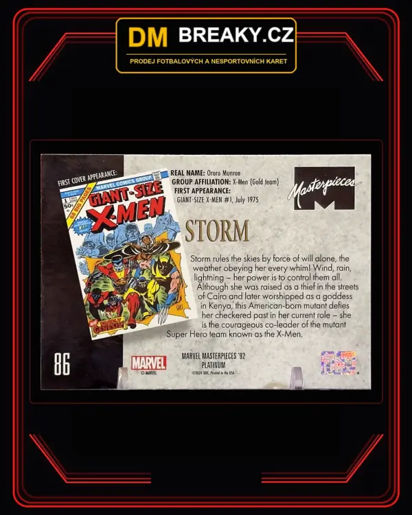 2024 Marvel Masterpieces '92 Platinum - Storm (Ororo Munroe)