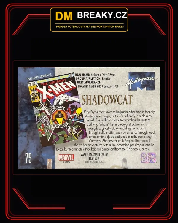 5819 2024 Marvel Masterpieces '92 Platinum - Shadowcat (Katherine „Kitty“ Pryde)