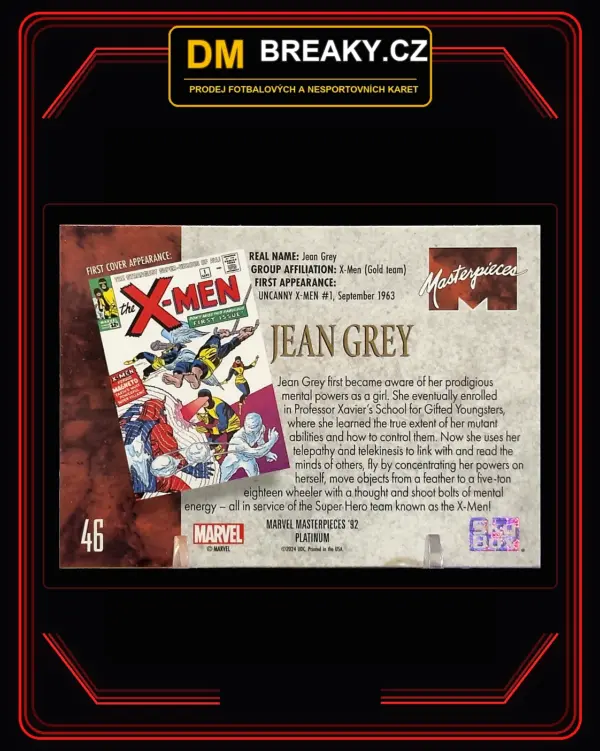 5821 2024 Marvel Masterpieces '92 Platinum - Jean Grey