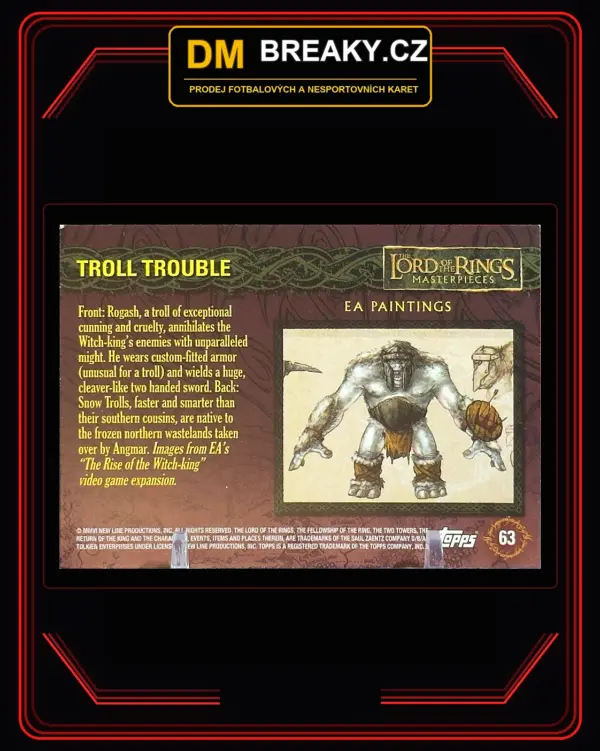 6097 Topps The Lord of the Rings Masterpieces