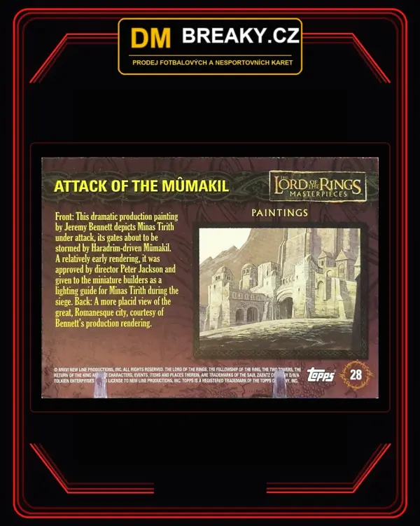 6111 Topps The Lord of the Rings Masterpieces
