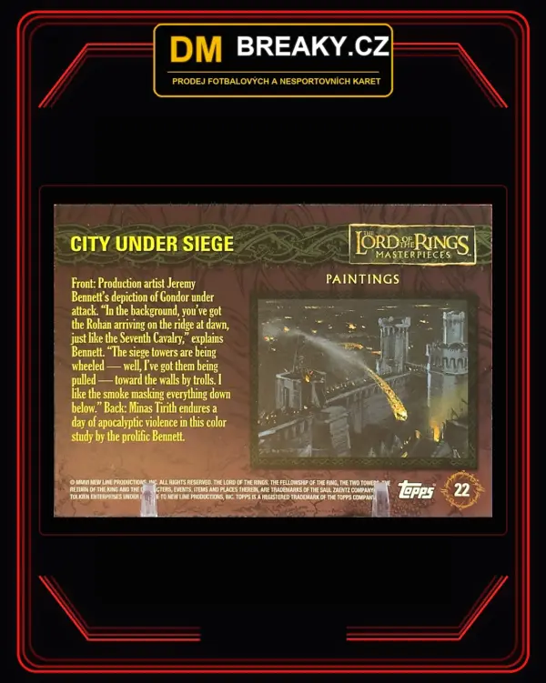 6113 Topps The Lord of the Rings Masterpieces