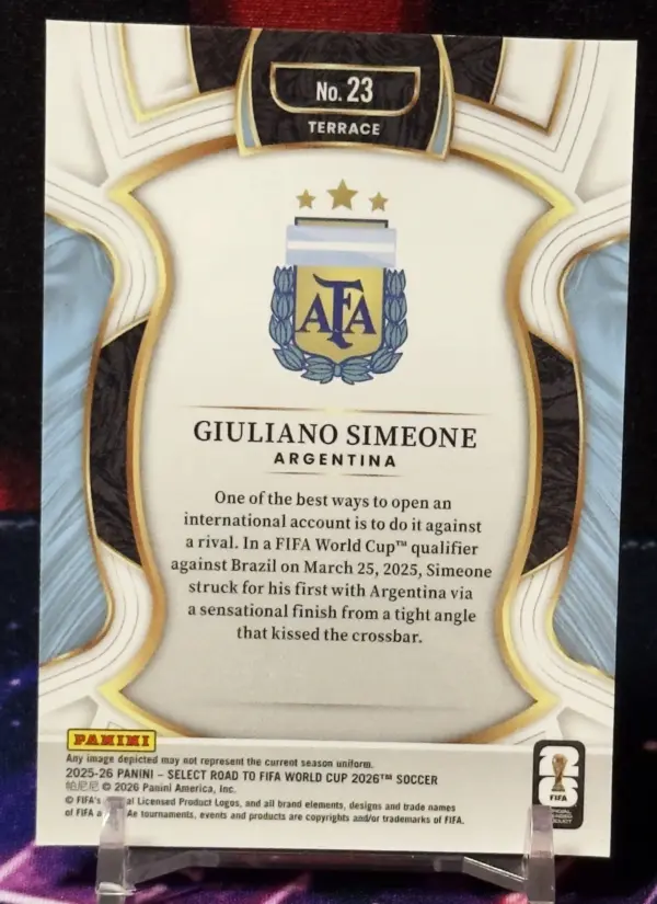 25/26 Panini Select Road to FIFA - Giuliano Simeone