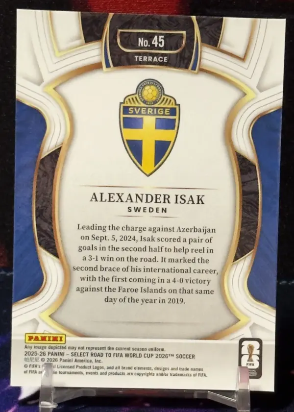 25/26 Panini Select Road to FIFA - Alexander Isak