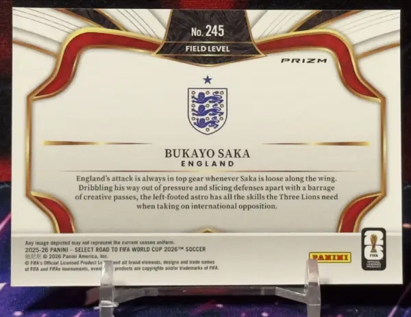25/26 Panini Select Road to FIFA - Bukayo Saka
