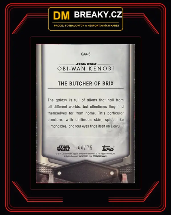 2023 Topps Obi Wan Kenobi - The Butcher of Brix (limit/75)